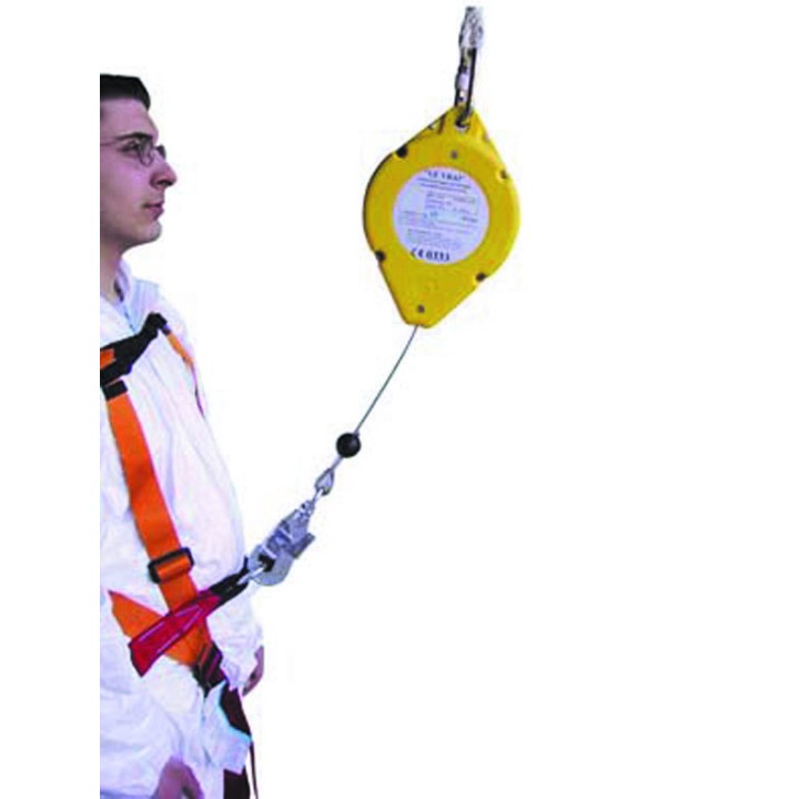 anti-chute à câble acier à rappel automatique autobloquant